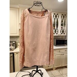 Apt 9 Peach Knit Top Medium Long Sleeve